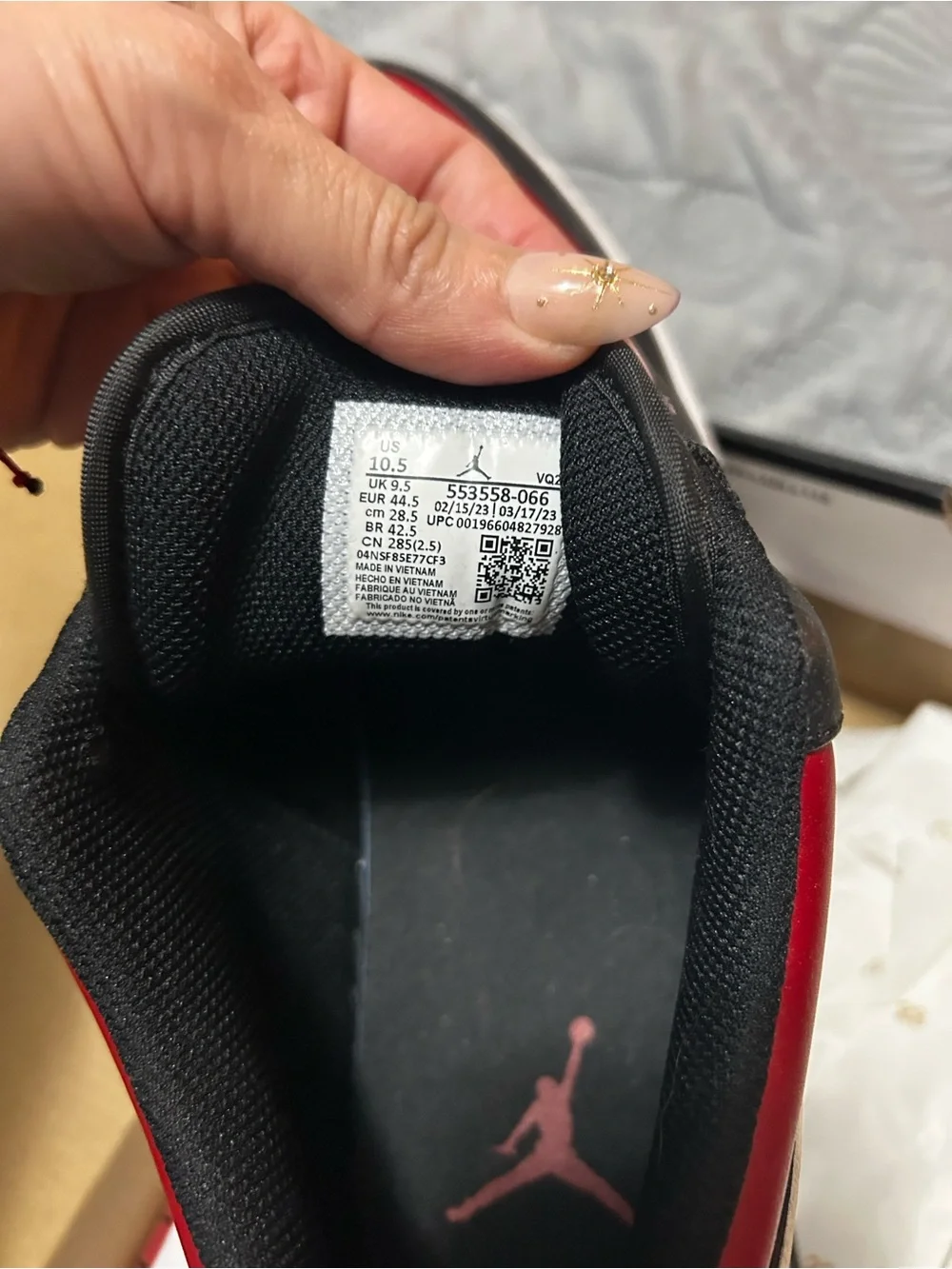 Jordan Air Jordan 1 Low in Black, Red & White